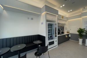 상하부 간접조명으로 완성한 무인카페, 건기넷이 선사하는 감각적 인테리어!