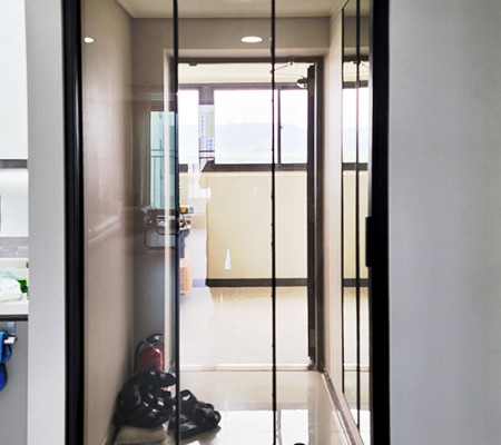 강동구 리버스트: 극슬림 3연동 현관중문으로 완성한 스타일리시한 공간 변신