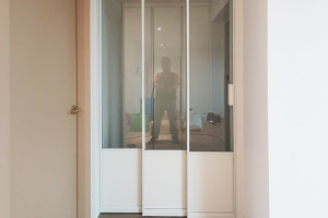 모던한 초슬림 3연동 중문, 하남시 아파트에 딱 맞춘 인테리어 후기